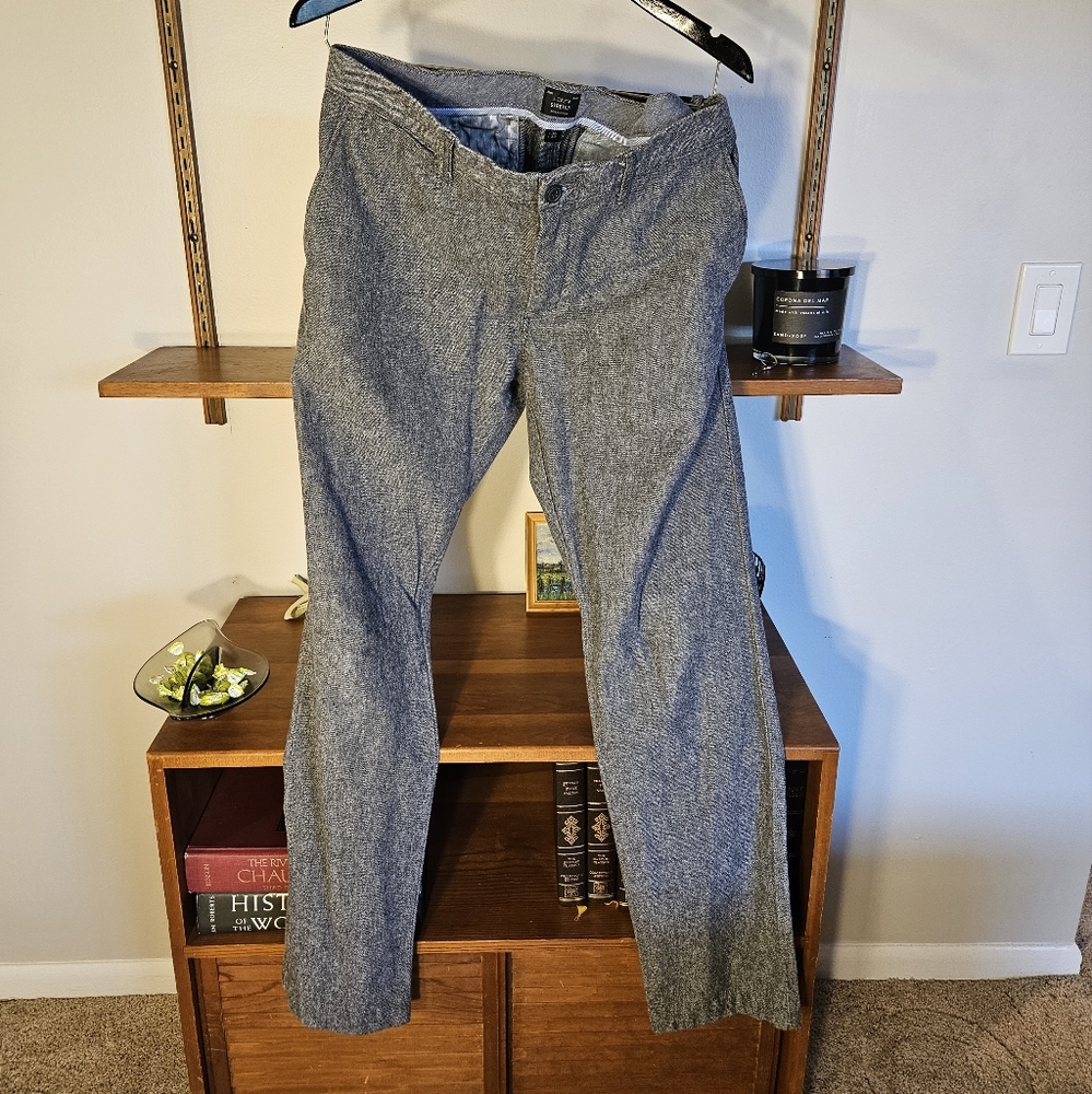 Grey Textured J.Crew Stretch Pants 36Wx32L